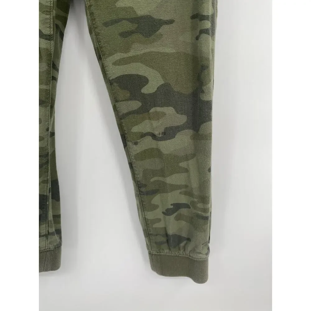 Gap Kids Green Camoflage Camo Jogger Pants Elastic Waist Medium